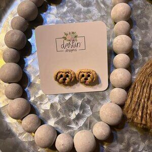 Handmade Doodle Clay Earrings